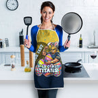 Personalized Gold Coast Titans Apron Easter Mascot - Colorful Eggs Cartoon Style