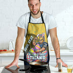 Personalized Gold Coast Titans Apron Easter Mascot - Colorful Eggs Cartoon Style
