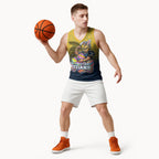 Personalized Gold Coast Titans Basketball Jersey Easter Mascot - Colorful Eggs Cartoon Style