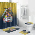 Personalized Gold Coast Titans Bathroom Set Easter Mascot - Colorful Eggs Cartoon Style
