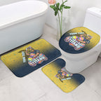 Personalized Gold Coast Titans Bathroom Set Easter Mascot - Colorful Eggs Cartoon Style