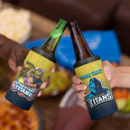 Personalized Gold Coast Titans 4 in 1 Can Cooler Tumbler Easter Mascot - Colorful Eggs Cartoon Style