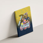 Personalized Gold Coast Titans Canvas Wall Art Easter Mascot - Colorful Eggs Cartoon Style