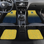 Personalized Gold Coast Titans Car Mats Easter Mascot - Colorful Eggs Cartoon Style