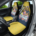 Personalized Gold Coast Titans Car Seat Cover Easter Mascot - Colorful Eggs Cartoon Style