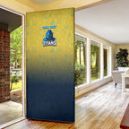 Personalized Gold Coast Titans Door Cover Easter Mascot - Colorful Eggs Cartoon Style