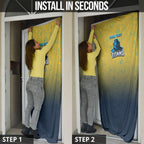 Personalized Gold Coast Titans Door Cover Easter Mascot - Colorful Eggs Cartoon Style