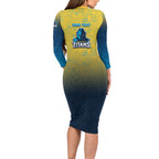 Personalized Gold Coast Titans Family Matching Long Sleeve Bodycon Dress and Hawaiian Shirt Easter Mascot - Colorful Eggs Cartoon Style