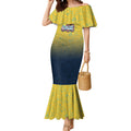 Personalized Gold Coast Titans Mermaid Dress Easter Mascot - Colorful Eggs Cartoon Style