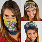 Personalized Gold Coast Titans Neck Gaiter Easter Mascot - Colorful Eggs Cartoon Style