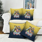 Personalized Gold Coast Titans Pillow Cover Easter Mascot - Colorful Eggs Cartoon Style