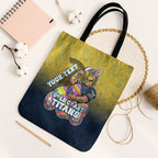 Personalized Gold Coast Titans Tote Bag Easter Mascot - Colorful Eggs Cartoon Style