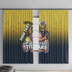 Personalized Gold Coast Titans Window Curtain Easter Mascot - Colorful Eggs Cartoon Style