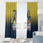 Personalized Gold Coast Titans Window Curtain Easter Mascot - Colorful Eggs Cartoon Style
