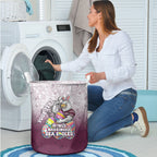 Personalized Manly Warringah Sea Eagles Laundry Basket Easter Mascot - Colorful Eggs Cartoon Style