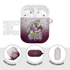 Personalized Manly Warringah Sea Eagles AirPods Case Easter Mascot - Colorful Eggs Cartoon Style