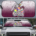 Personalized Manly Warringah Sea Eagles Auto Sun Shade Easter Mascot - Colorful Eggs Cartoon Style