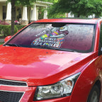 Personalized Manly Warringah Sea Eagles Auto Sun Shade Easter Mascot - Colorful Eggs Cartoon Style