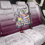 Personalized Manly Warringah Sea Eagles Back Car Seat Cover Easter Mascot - Colorful Eggs Cartoon Style