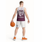 Personalized Manly Warringah Sea Eagles Basketball Jersey Easter Mascot - Colorful Eggs Cartoon Style