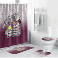Personalized Manly Warringah Sea Eagles Bathroom Set Easter Mascot - Colorful Eggs Cartoon Style