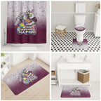 Personalized Manly Warringah Sea Eagles Bathroom Set Easter Mascot - Colorful Eggs Cartoon Style