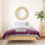 Personalized Manly Warringah Sea Eagles Bedding Set Easter Mascot - Colorful Eggs Cartoon Style