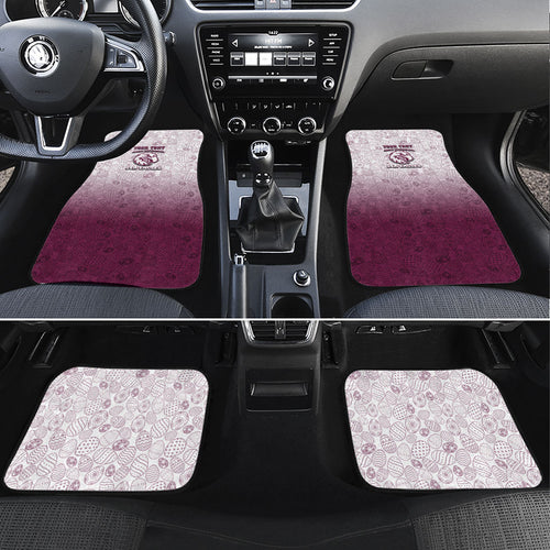 Personalized Manly Warringah Sea Eagles Car Mats Easter Mascot - Colorful Eggs Cartoon Style