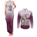 Personalized Manly Warringah Sea Eagles Couples Matching Tank Maxi Dress and Long Sleeve Button Shirt Easter Mascot - Colorful Eggs Cartoon Style