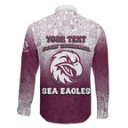 Personalized Manly Warringah Sea Eagles Family Matching Mermaid Dress and Hawaiian Shirt Easter Mascot - Colorful Eggs Cartoon Style