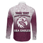 Personalized Manly Warringah Sea Eagles Family Matching Short Sleeve Bodycon Dress and Hawaiian Shirt Easter Mascot - Colorful Eggs Cartoon Style