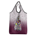 Personalized Manly Warringah Sea Eagles Grocery Bag Easter Mascot - Colorful Eggs Cartoon Style
