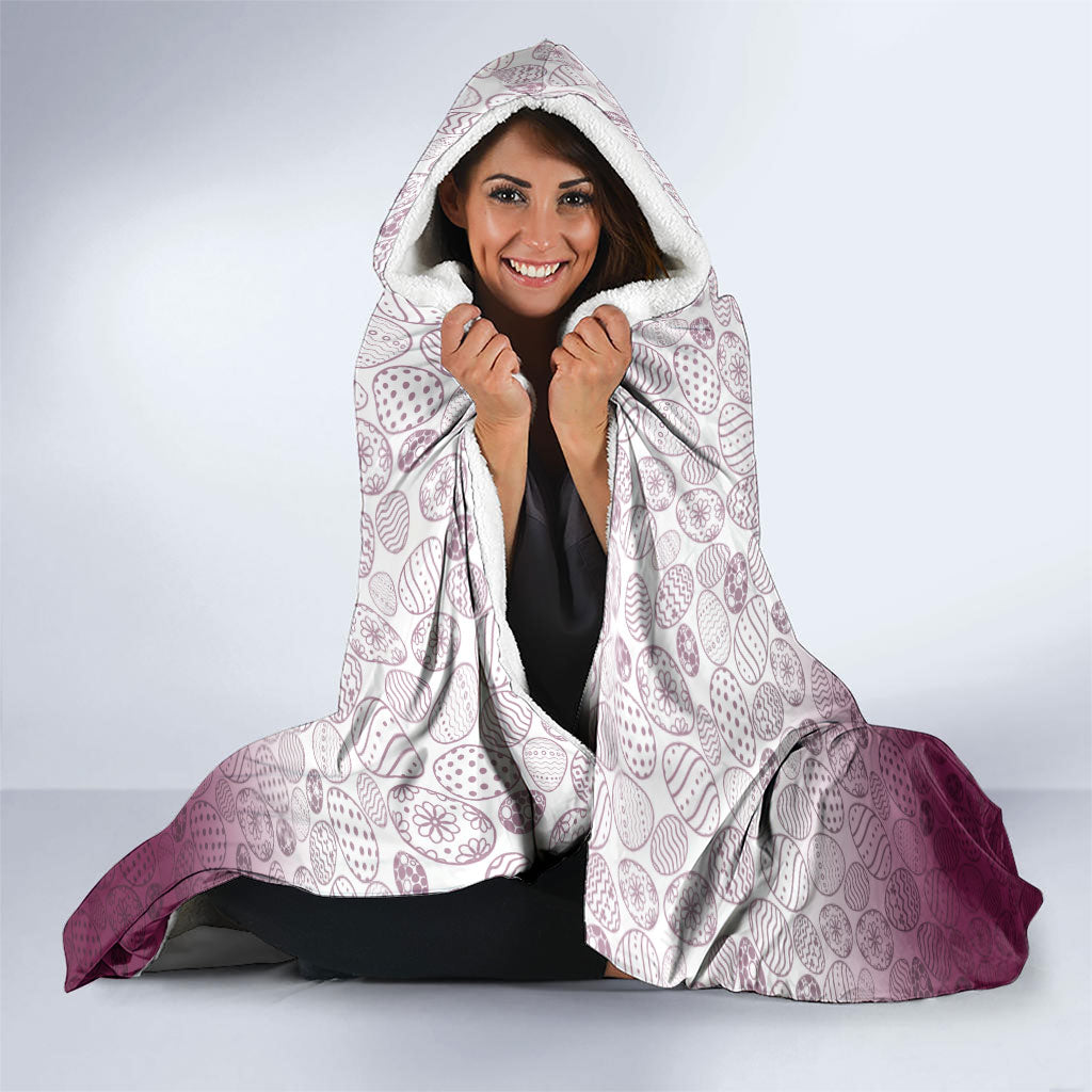 Personalized Manly Warringah Sea Eagles Hooded Blanket Easter Mascot - Colorful Eggs Cartoon Style