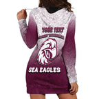 Personalized Manly Warringah Sea Eagles Hoodie Dress Easter Mascot - Colorful Eggs Cartoon Style