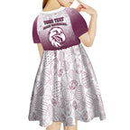 Personalized Manly Warringah Sea Eagles Kid Short Sleeve Dress Easter Mascot - Colorful Eggs Cartoon Style