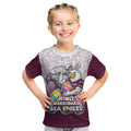 Personalized Manly Warringah Sea Eagles Kid T Shirt Easter Mascot - Colorful Eggs Cartoon Style