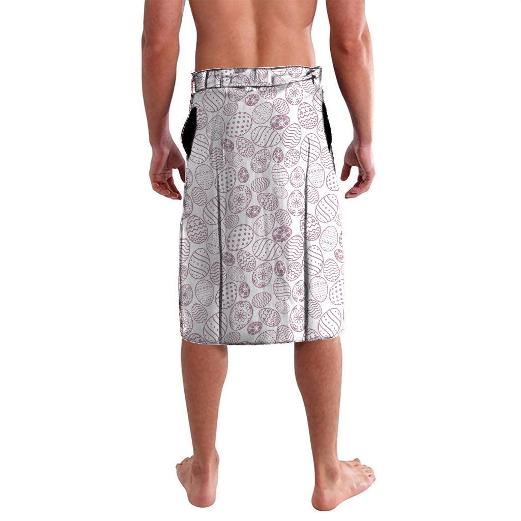 Personalized Manly Warringah Sea Eagles Lavalava Easter Mascot - Colorful Eggs Cartoon Style