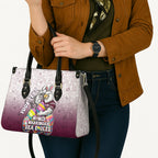 Personalized Manly Warringah Sea Eagles Leather Bag Easter Mascot - Colorful Eggs Cartoon Style