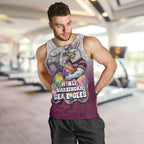 Personalized Manly Warringah Sea Eagles Men Tank Top Easter Mascot - Colorful Eggs Cartoon Style