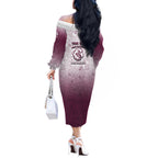 Personalized Manly Warringah Sea Eagles Off The Shoulder Long Sleeve Dress Easter Mascot - Colorful Eggs Cartoon Style