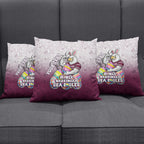 Personalized Manly Warringah Sea Eagles Pillow Cover Easter Mascot - Colorful Eggs Cartoon Style