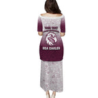 Personalized Manly Warringah Sea Eagles Puletasi Easter Mascot - Colorful Eggs Cartoon Style