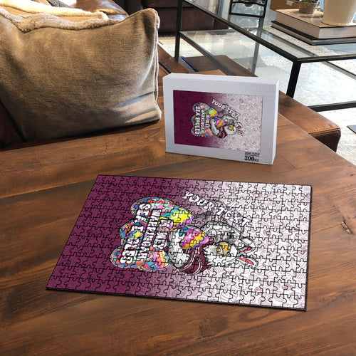 Personalized Manly Warringah Sea Eagles Puzzle Easter Mascot - Colorful Eggs Cartoon Style