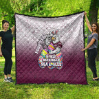 Personalized Manly Warringah Sea Eagles Quilt Easter Mascot - Colorful Eggs Cartoon Style