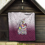 Personalized Manly Warringah Sea Eagles Quilt Easter Mascot - Colorful Eggs Cartoon Style