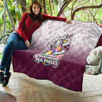 Personalized Manly Warringah Sea Eagles Quilt Easter Mascot - Colorful Eggs Cartoon Style