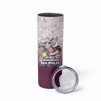 Personalized Manly Warringah Sea Eagles Skinny Tumbler Easter Mascot - Colorful Eggs Cartoon Style