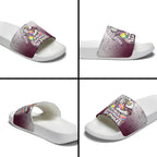 Personalized Manly Warringah Sea Eagles Slide Sandals Easter Mascot - Colorful Eggs Cartoon Style