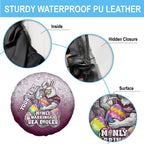 Personalized Manly Warringah Sea Eagles Spare Tire Cover Easter Mascot - Colorful Eggs Cartoon Style