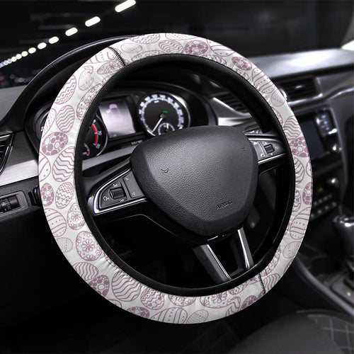 Manly Warringah Sea Eagles Steering Wheel Cover Easter Mascot - Colorful Eggs Cartoon Style